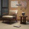 New Lightweight Soft Lounge Chair Comfort Bedroom Luxury Relaxing Wood Chair