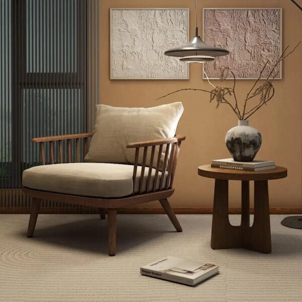 New Lightweight Soft Lounge Chair Comfort Bedroom Luxury Relaxing Wood Chair