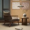 New Lightweight Soft Lounge Chair Comfort Bedroom Luxury Relaxing Wood Chair