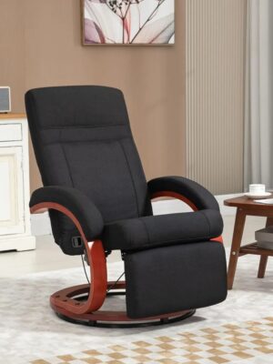 New Recliner Chair for Adults Adjustable Swivel with Footrest Padded Arms and Wood Base Chair