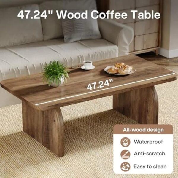 New Rectangle Coffee Wood Living Room Table Farmhouse Accent Center Low Cocktail Tea Table