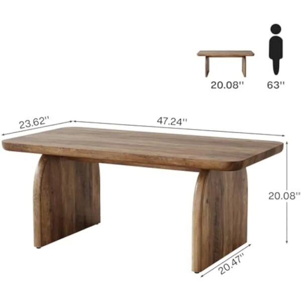 New Rectangle Coffee Wood Living Room Table Farmhouse Accent Center Low Cocktail Tea Table